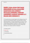 Nr601 final exam test bank 2024-2025 actual exam 300 questions and correct detailed answers ( verified answers)| already graded a+| brand new version!!!!