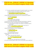 FTECH 144_ FISDAP 3 MEDICAL Questions with Answers Provided Complete Study Guide
