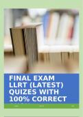 FINAL EXAM LLRT (LATEST) QUIZES WITH 100% CORRECT ANS!!