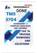 TMS3704 Assignment 6 (COMPLETE ANSWERS) 2024