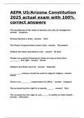 AEPA US Arizona Constitution 2025 actual exam with 100- correct answers