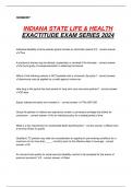 INDIANA STATE LIFE & HEALTH  EXACTITUDE EXAM SERIES 2024