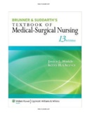 Brunner & Suddarth’s Textbook of MedicalSurgical Nursing 13th Edition by Hinkle Cheever  Test Bank ISBN: 9781451146660|Complete Guide A+ 