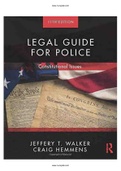 Legal Guide for Police 11th Edition Walker Test Bank