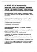 (C826) ATI-Community Health WGU Notes latest 2025 update(100- accuracy