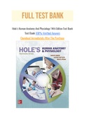 Hole’s Human Anatomy And Physiology 14th Edition Test Bank