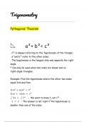 SImple and Concise  Summary on Trigonometry (grade 9, Junior Cert students)