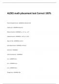 ALEKS math placement test Correct 100%