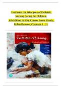 TEST BANK For Principles of Pediatric Nursing Caring for Children, 8th Edition by Kay Cowen; Laura Wisely, All Chapters 1 to 31 complete Verified editon ISBN:9780136859840