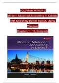 Modern Advanced Accounting In Canada, 10th Edition Solution Manual By Darrell Herauf, Chima Mbagwu, Verified Chapters 1 - 12, Complete Newest Version