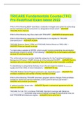 TRICARE Fundamentals Course (TFC) Pre-Test/Final Exam latest 2022