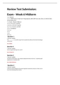 NRNP 6552 Review Test Submission Exam - Week 6 Midterm (100% Verified Q & A)