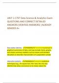 UNIT 1 C797 Data Science & Analytics Exam QUESTIONS AND CORRECT DETAILED ANSWERS (VERIFIED ANSWERS) |ALREADY GRADED A+