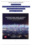 Solution Manual For Operations and Supply Chain Management, 16th Edition by F. Robert Jacobs and Richard Chase, Verified Chapters 1 - 22, Complete Newest Version