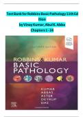 Test Bank for Robbins Basic Pathology 11th Edition  by Vinay Kumar, Abul K. Abba 