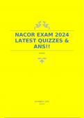 NACOR EXAM 2024 LATEST QUIZZES & ANS!!