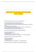   Agile Safe 6.0 Questions And Answers 100% Verified.