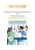 Leadership and Nursing Care Management 6th Edition Huber Test Bank