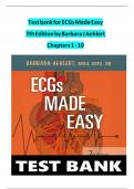 Test bank for ECGs Made Easy 7th Edition by Barbara J Aehlert