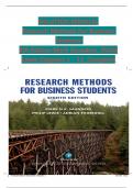 Research Methods For Business Students, 8th Edition Solution Manual by Mark Saunders, Philip Lewis, Verified Chapters 1 - 14, Complete Newest Version