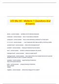 UCI Bio 93 - Midterm 1 Questions And Answers.