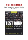 Social Science 17th Edition Colander Test Bank