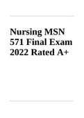 Nursing MSN 571 Pharm Midterm and Final Exam Questions with 100% Correct Answers Latest Updated | MSN 571 PHARM MIDTERM EXAM QUESTIONS AND ANSWERS | Nursing MSN 571 Final Exam With Answers | NURSING MSN 571 MIDTERM QUESTIONS WITH ANSWERS & MSN 571 PHARMAC