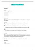 PHYS 1160 FINAL EXAM | QUESTIONS, ANSWERS AND RATIONALES