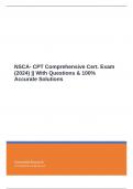 NSCA- CPT Comprehensive Cert. Exam (2024) || With Questions & 100% Accurate Solutions