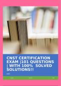 CNST CERTIFICATION EXAM |101 QUESTIONS | WITH 100%  SOLVED SOLUTIONS!!