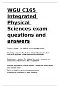 WGU C165 Integrated Physical Sciences exam questions and answers