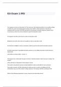 EA Exam 1 Questions and Correct Answers- IRS