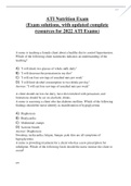 ATI RN Nutrition Exam 2022 (Exam solutions provided)