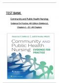 TEST BANK - Community and Public Health Nursing: Evidence for Practice 4th Edition by DeMarco & Walsh, All Chapters 1 to 25 complete Verified editon ISBN:9781975196554