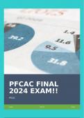 PFCAC FINAL 2024 EXAM!!