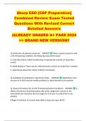 Sharp ESO [CEP Preparation]  Combined Review Exam Tested  Questions With Revised Correct  Detailed Answers   |ALREADY GRADED A+ PASS 2024  >> BRAND NEW VERSION!!