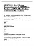 CMST 3100 Small Group Communication Fall 2017Final Review LSUA Dr. Min Wu test with complete solutions