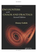 Encounters with Chaos and Fractals 2nd Edition Gulick Solutions Manual