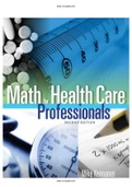 Math for Health Care Professionals 2nd Edition Kennamer Solutions Manual