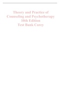 Theory and Practice of Counseling and Psychotherapy 10th Edition Test Bank Corey