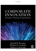 Corporate Innovation 1st Edition Kuratko Test Bank