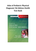 Atlas of Pediatric Physical Diagnosis 7th Edition Zitellii Test Bank