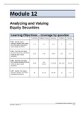 Module 12 Analyzing and Valuing Equity Securities Questions and Answers. All 100% Correct