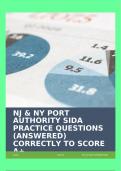 NJ & NY PORT AUTHORITY SIDA PRACTICE QUESTIONS (ANSWERED) CORRECTLY TO SCORE A+