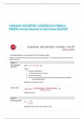  CANADIAN SECURITIES COURSE(CSC) FORMULA FINDER; formulas Required to Pass Exams 2024/2025