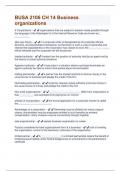 BUSA 2106 CH 14 Business organizations Questions + Answers Graded A+