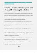 bnns502 - male reproductive system exam study guide with complete solutions