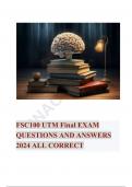 FSC100 UTM Final EXAM QUESTIONS AND ANSWERS 2024 ALL CORRECT