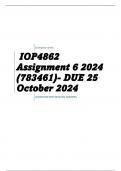 IOP4862 Assignment 6 2024 (783461)- DUE 25 October 2024