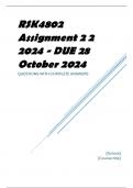 RSK4802 Assignment 2 2 2024 - DUE 28 October 2024